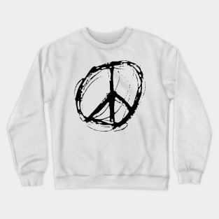 Dark and Gritty Peace Sign Crewneck Sweatshirt